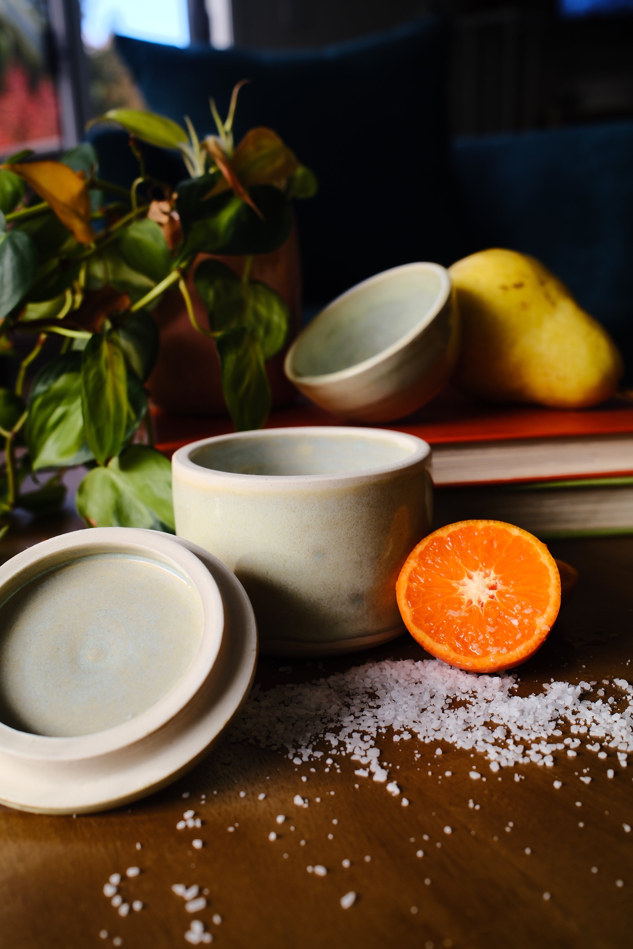 Seafoam Green Salt Cellar